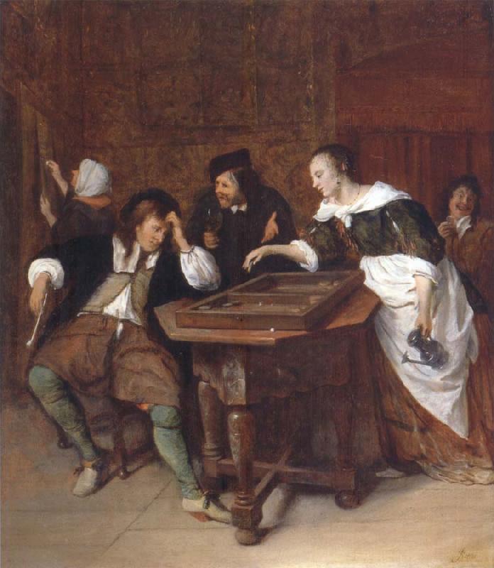 Jan Steen The Tric-trac players oil painting image